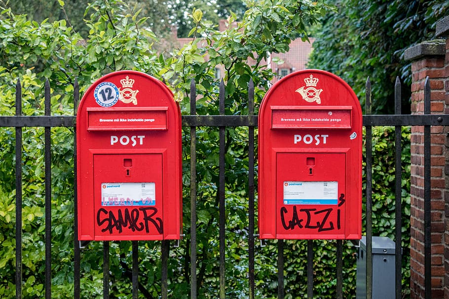 mail, mailbox, post, communication, postal, postbox, denmark, HD wallpaper