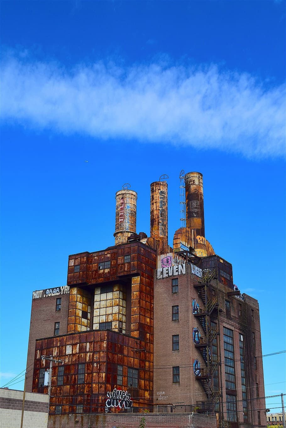factory, industrial, rusty, manufacturing, urban, decay, smoke stack HD wallpaper