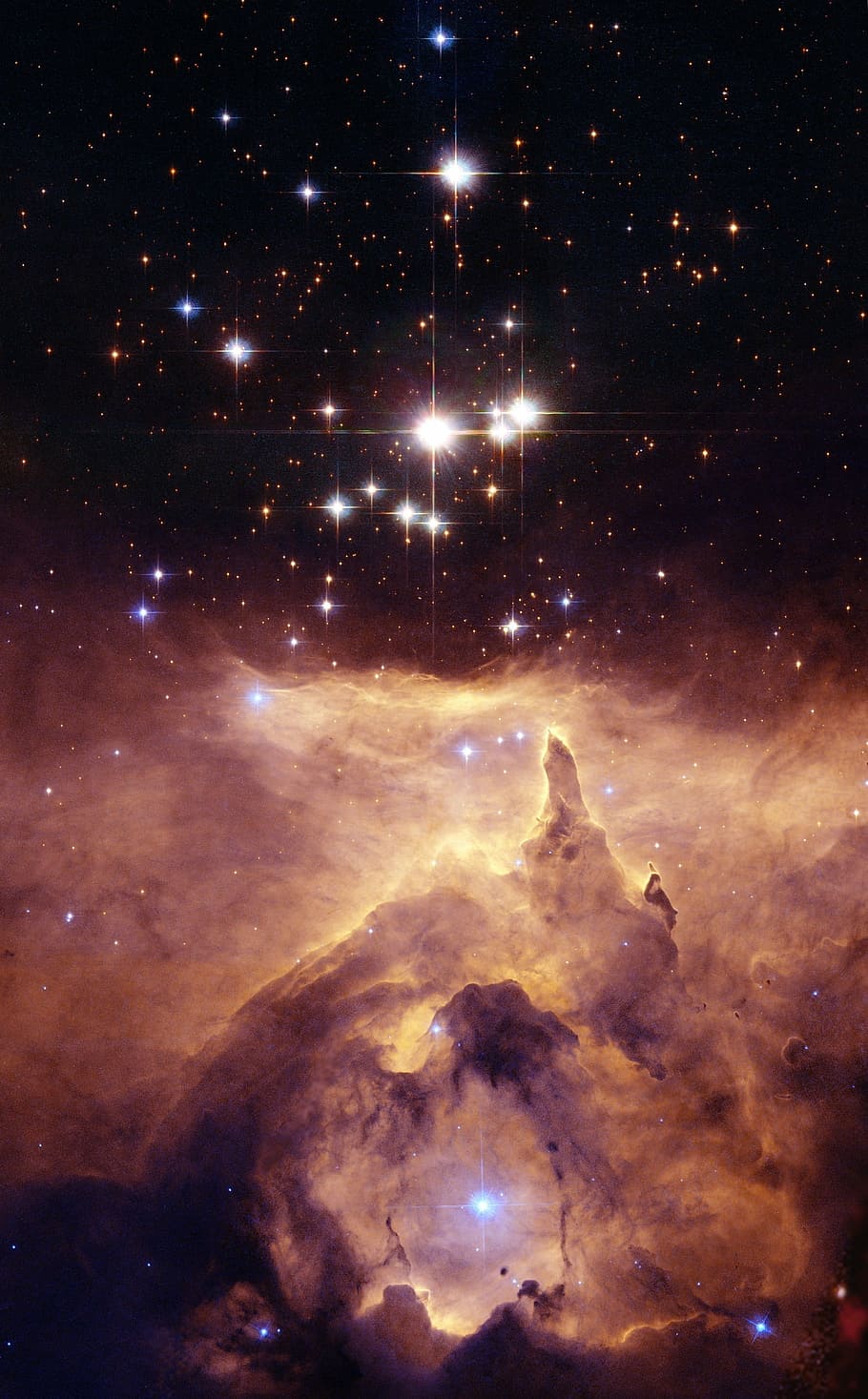 star on sky, lobster nebula, ngc 6357, diffuse nebula, space