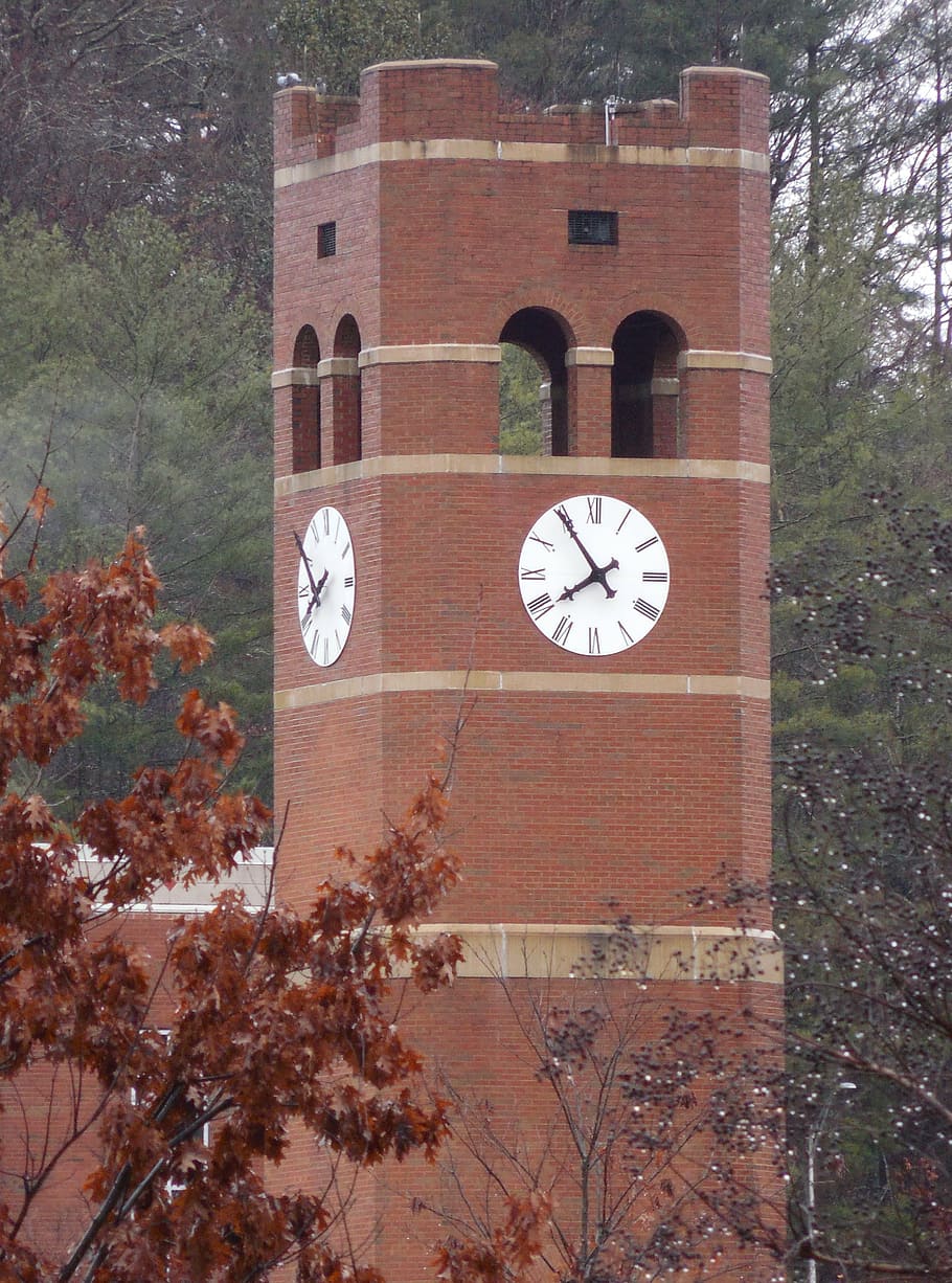 university, clock tower, architecture, education, building HD wallpaper