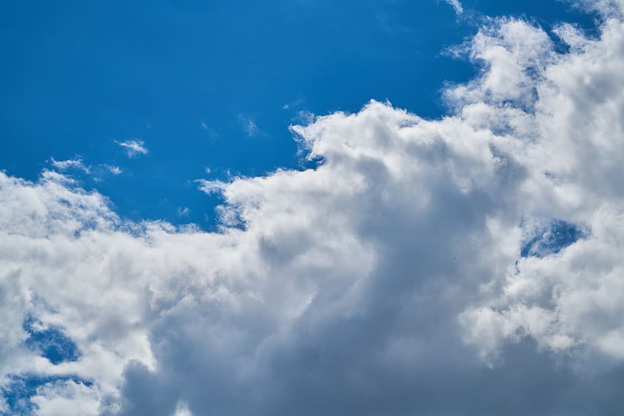 sky, cloud, blue, white, solar, summer, clouds, sunset, white clouds HD wallpaper