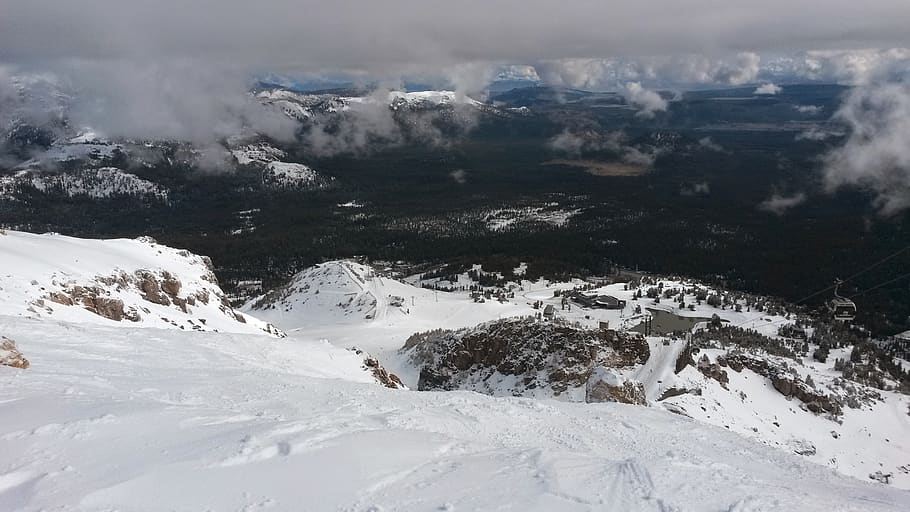 mammoth, mountain, summit, snow, cold temperature, winter, environment HD wallpaper