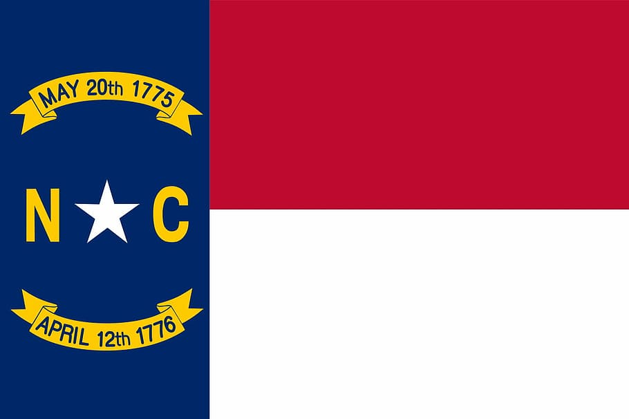 Flag of North Carolina, public domain, symbol, national Landmark, HD wallpaper
