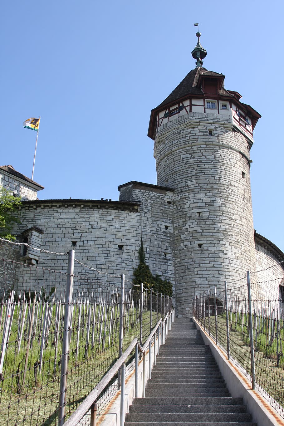 schaffhausen, munot, vineyard, built structure, architecture