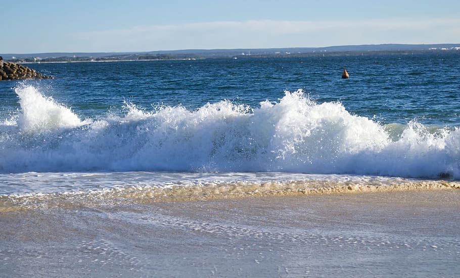 Beach, Waves, Sand, Water, Coast, sandy, surf, sea, beauty in nature HD wallpaper