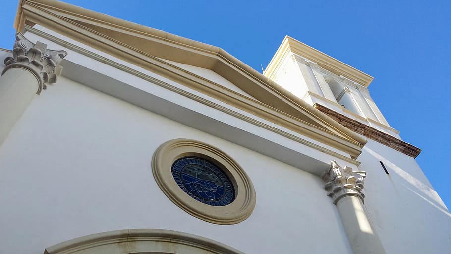 church, tower, benidorm, architecture, building, church tower HD wallpaper