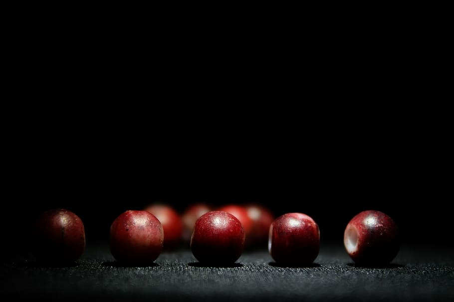 macro, photograph, black, dark, healthy eating, food, fruit HD wallpaper