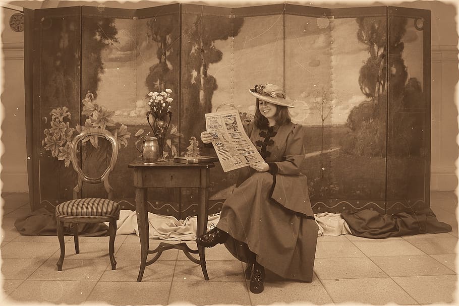 Sepia, History, Atelier, Photo, Old, reading, news, brown, castle
