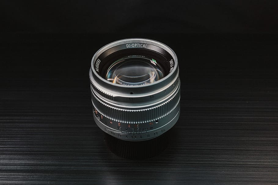 gray camera lens, gray DSLR camera lens, photography, indoors HD wallpaper