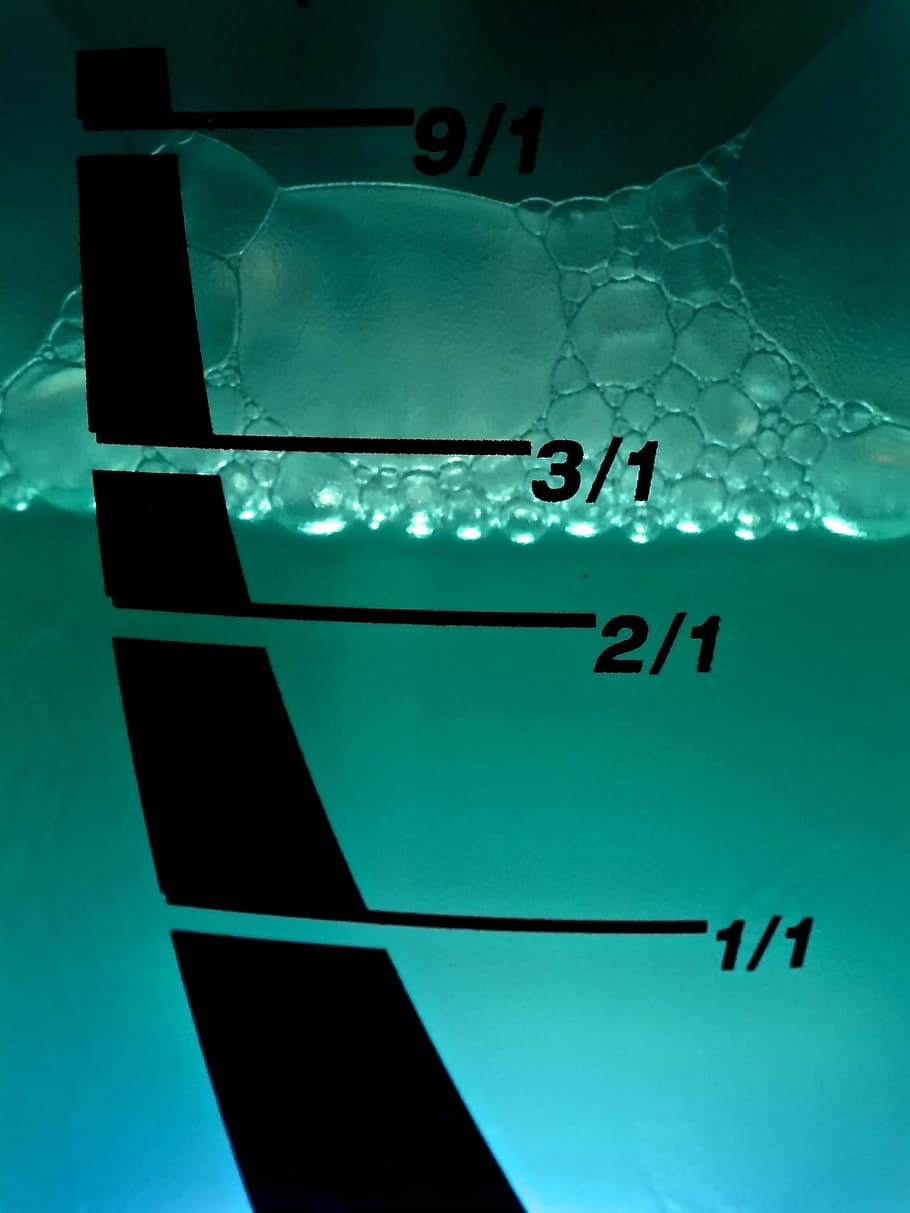 water level indicator, liquid, ad, water bubbles, foam, green, HD wallpaper