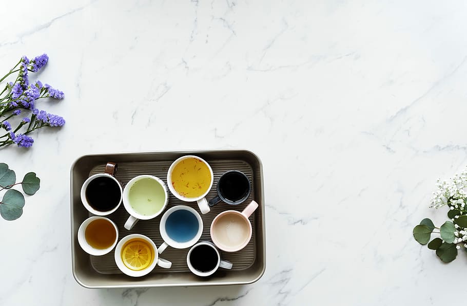 liquid filled mug lot, desktop, color, aroma, background, beverage HD wallpaper