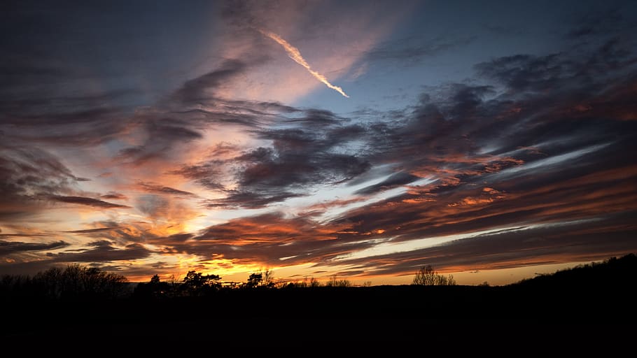 heaven, sunset, sky, clouds, dawn, nature, evening, glow, landscape HD wallpaper