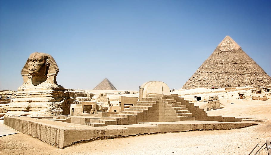 Pyramid of Giza, egypt, pyramids, egyptian, ancient, travel HD wallpaper