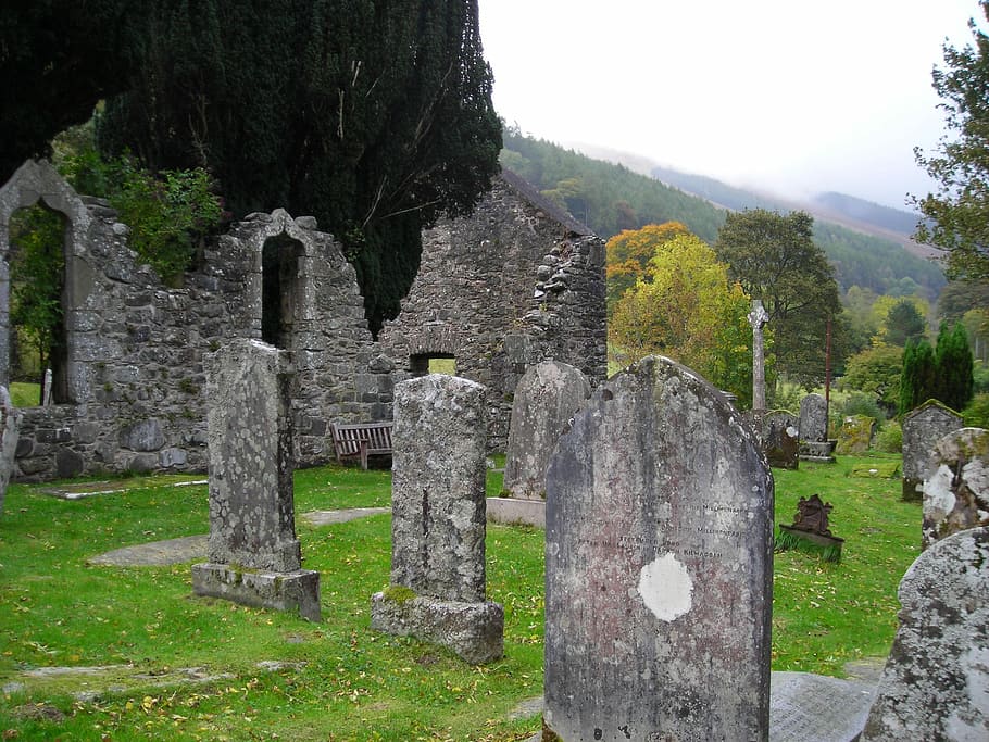 Scotland, Graveyard, Cemetery, Ancient, ruin, historic, tombstone HD wallpaper