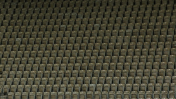 stadium, seating, monotony, empty, plastic, chair, row, vacant HD wallpaper