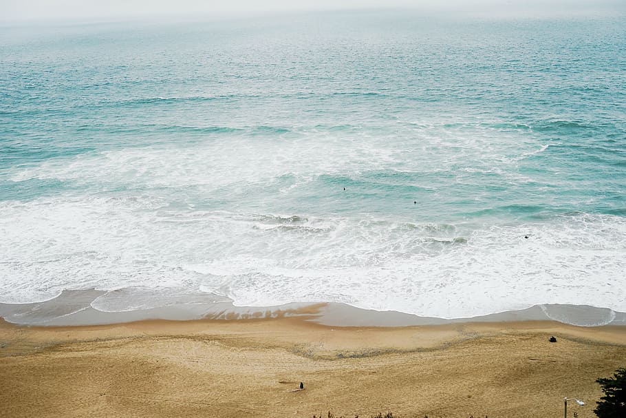 beach, daylight, landscape, ocean, outdoors, sand, scenic, sea HD wallpaper