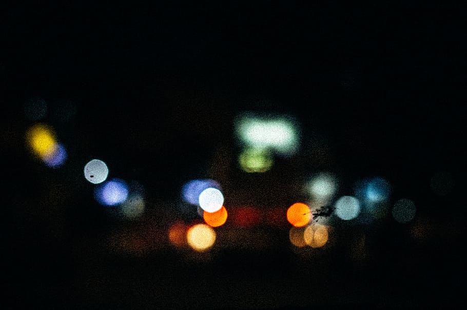 bokeh photography, night, defocused, abstract, backgrounds, circle HD wallpaper