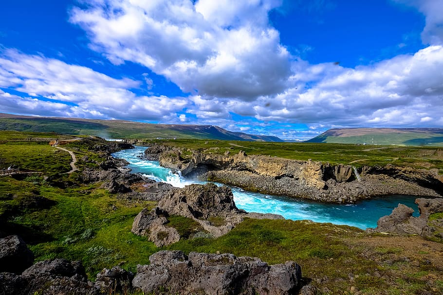 landscape, nature, sky, water, clouds, daylight, grass, outdoors HD wallpaper