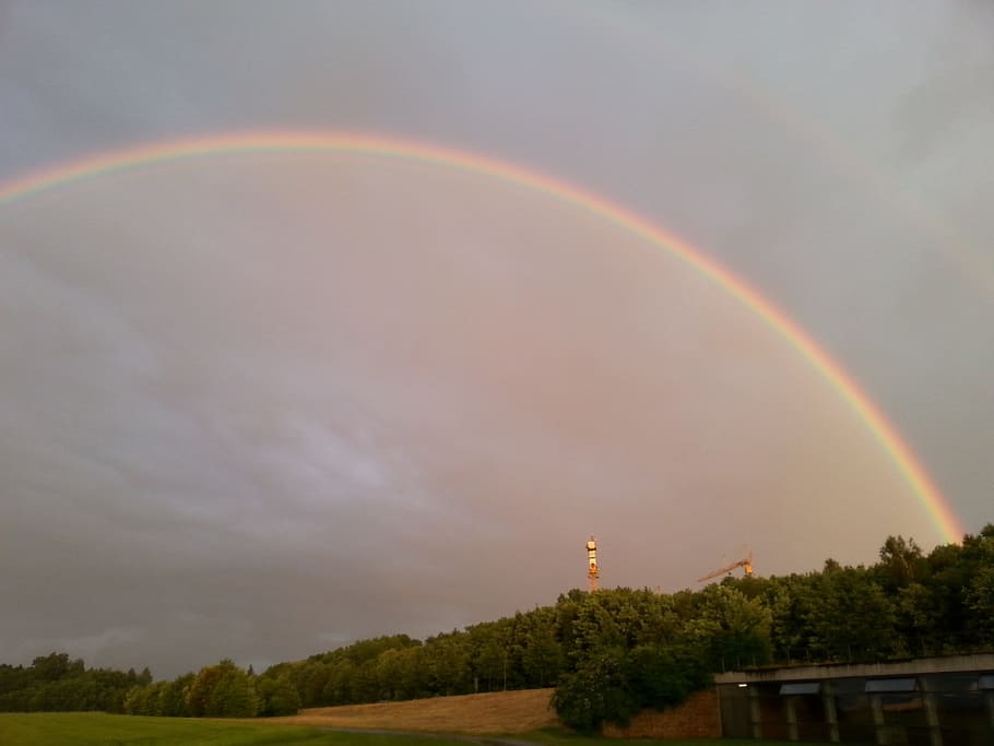 Double Rainbow, natuschauspiel, secondary rainbow, rainbow colors