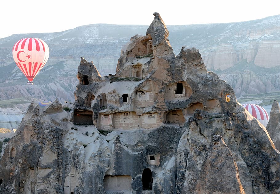 Cappadocia, Istanbul, hot-air ballooning, turkey, fairy chimneys, HD wallpaper