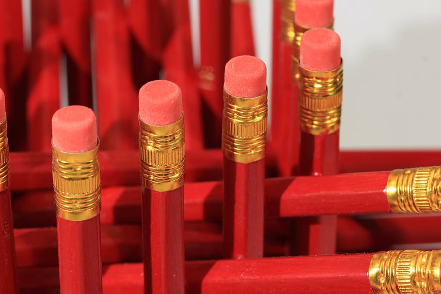 pencil, superglue, pointless, hexastix, eraser, writing, office HD wallpaper