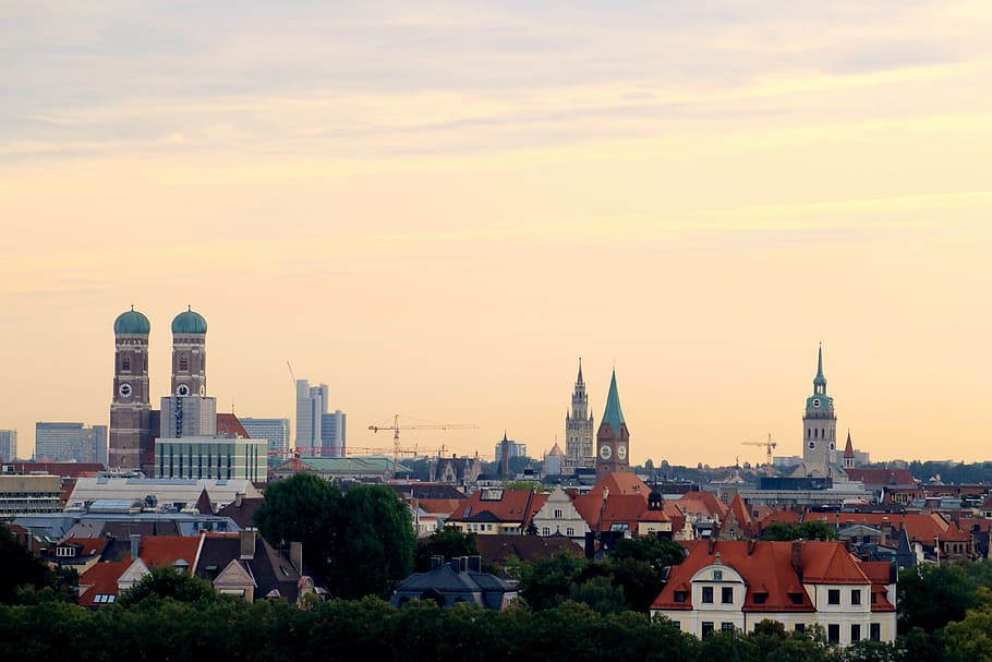 munich, bavaria, state capital, architecture, city, frauenkirche, HD wallpaper