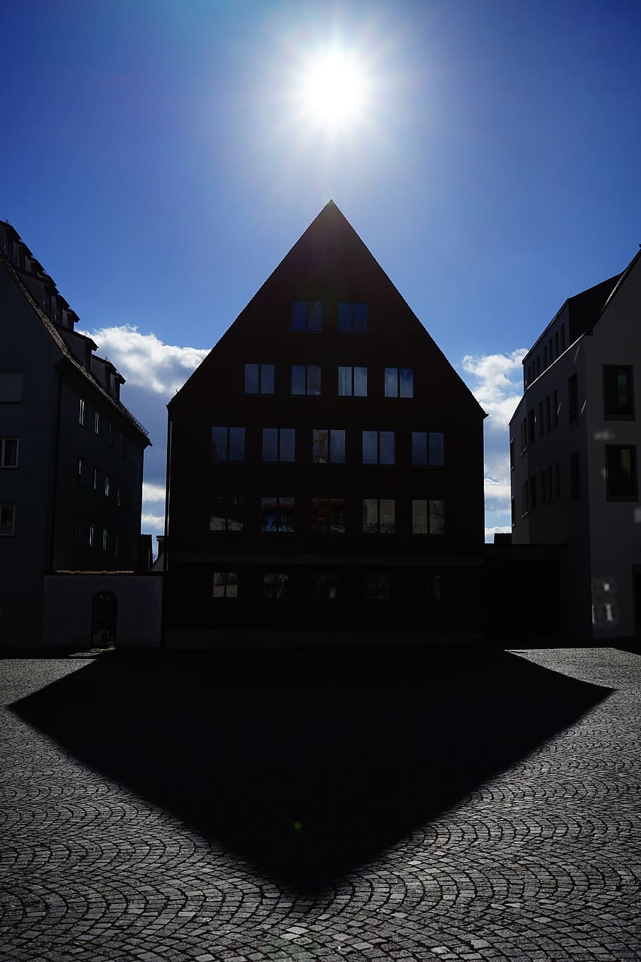 Building, Home, Hispanic, Facade, back light, sun, architecture HD wallpaper
