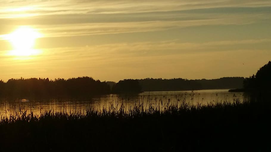 summer, sun, sunset, water, tranquility, beauty in nature, scenics - nature HD wallpaper