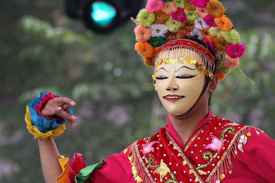 folklore, mask, dancer, adult, traditional clothing, portrait HD wallpaper