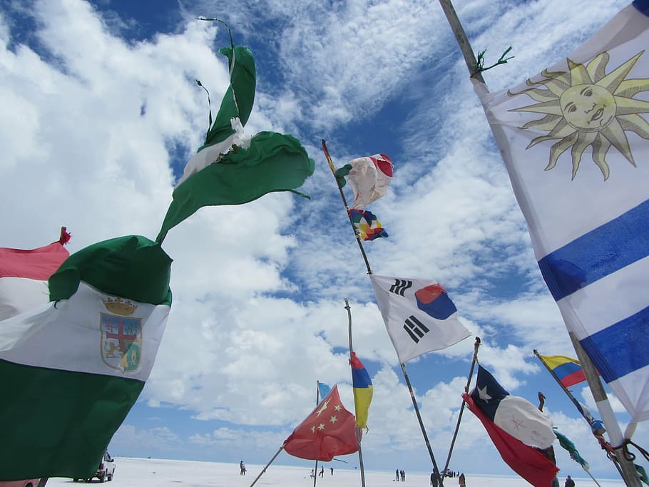 flags, country, sky, continents, global, international, south america HD wallpaper