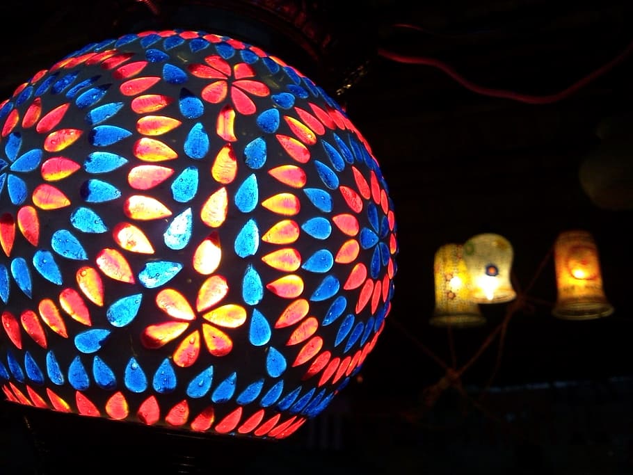 art, lights, night, dark, abstract, backlight, beautiful, bright HD wallpaper