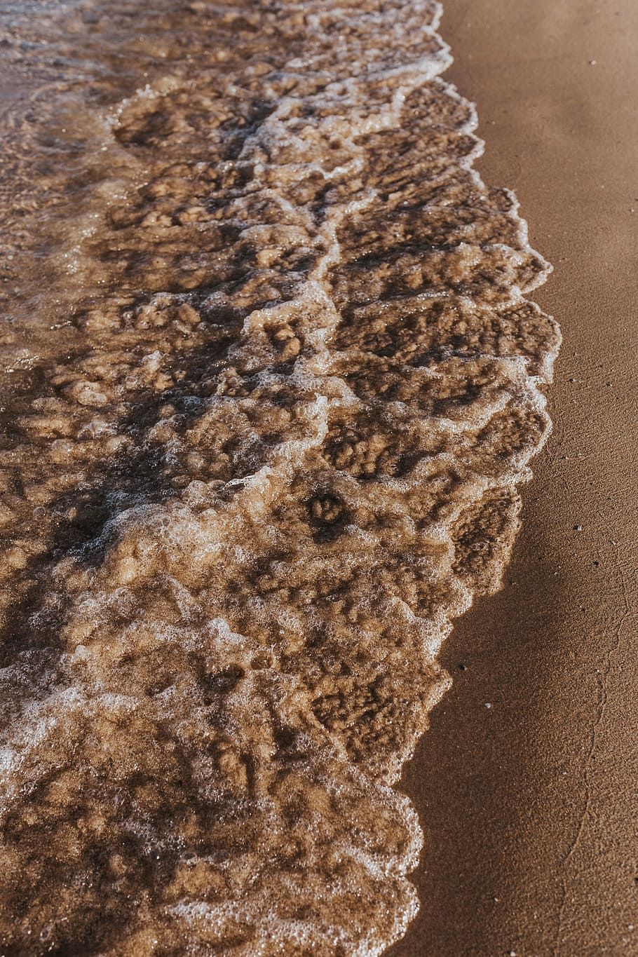 Soft wave of the sea on the sandy beach, ocean, water, waterscape