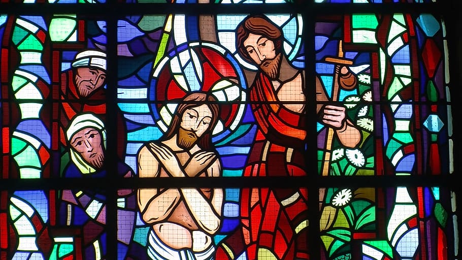 stained glass decor, stained glass windows, france, jesus, church