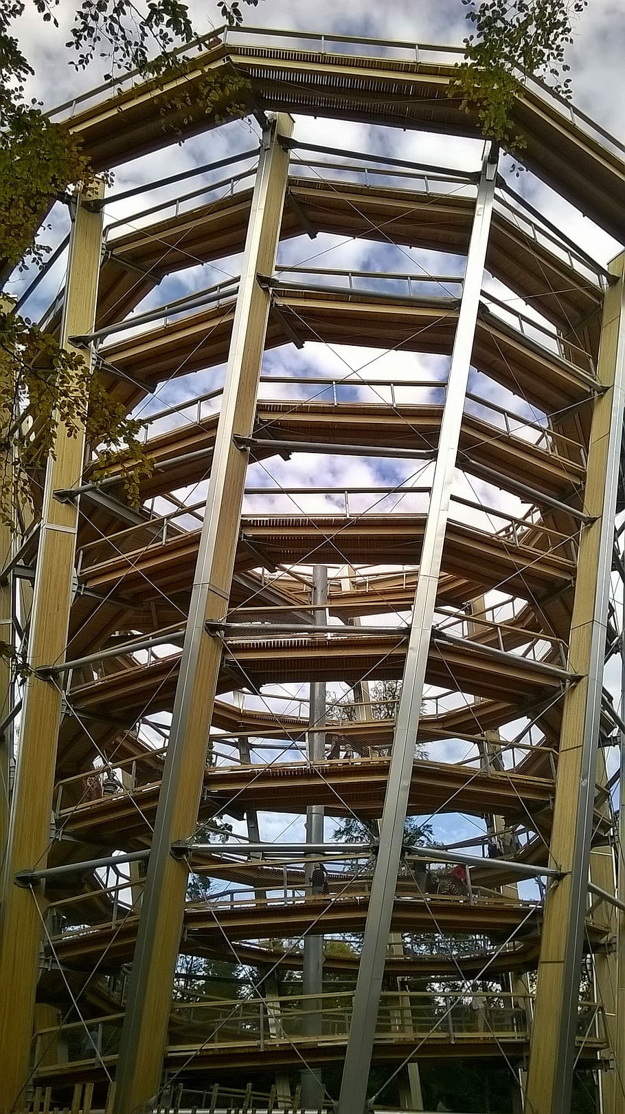 Architecture, Treetop Path, observation tower, tree trail, wooden construction HD wallpaper