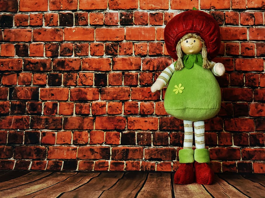 Imp, Spring, Cute, Figure, spring imp, funny, green, doll, are HD wallpaper