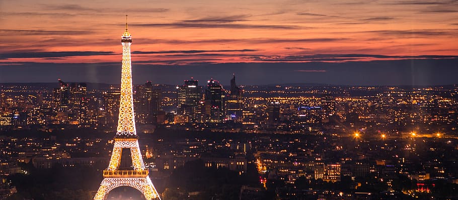 Eiffel Tower, Paris, Lights, City, Night, the tower, travel destinations HD wallpaper