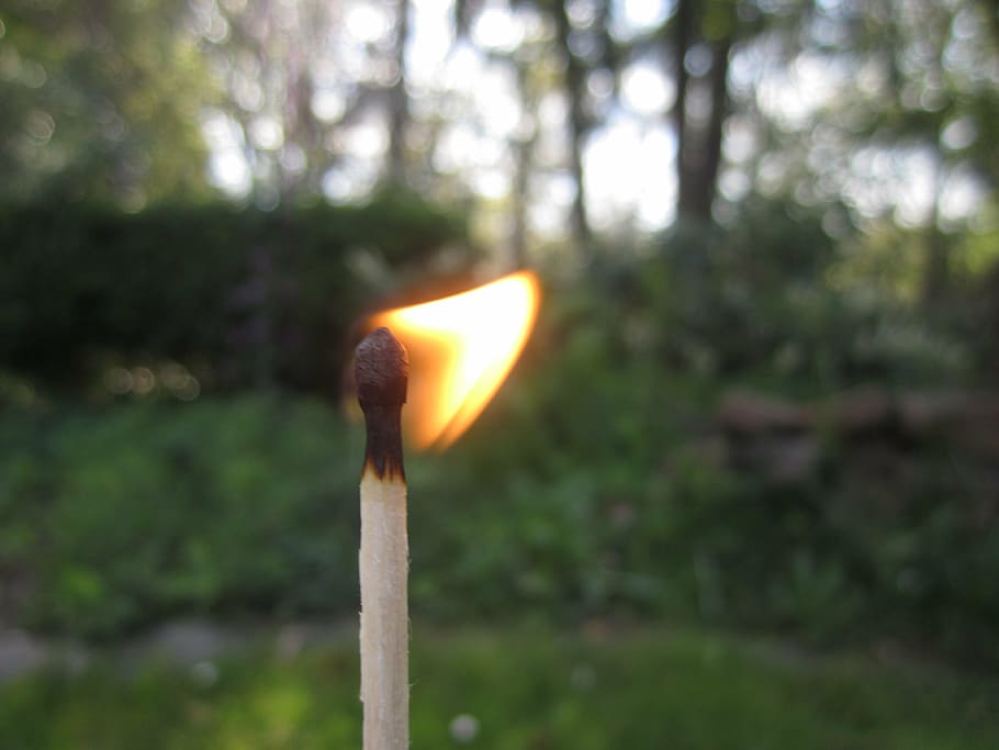 flame, fire, match, heat, hot, burn, wood, yellow, burning HD wallpaper