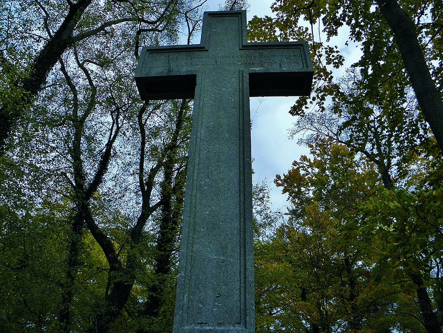 HD wallpaper: cross, grave, tomb, christianity, last calm, gloomy, rock