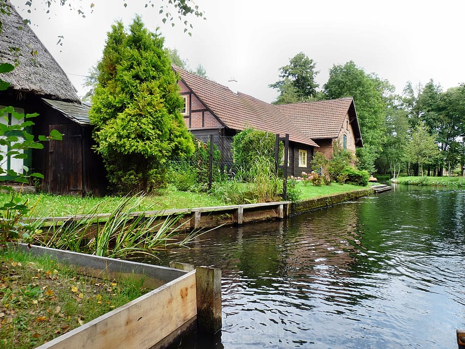 spreewald, depth, water, boot, nature, small venice, built structure HD wallpaper