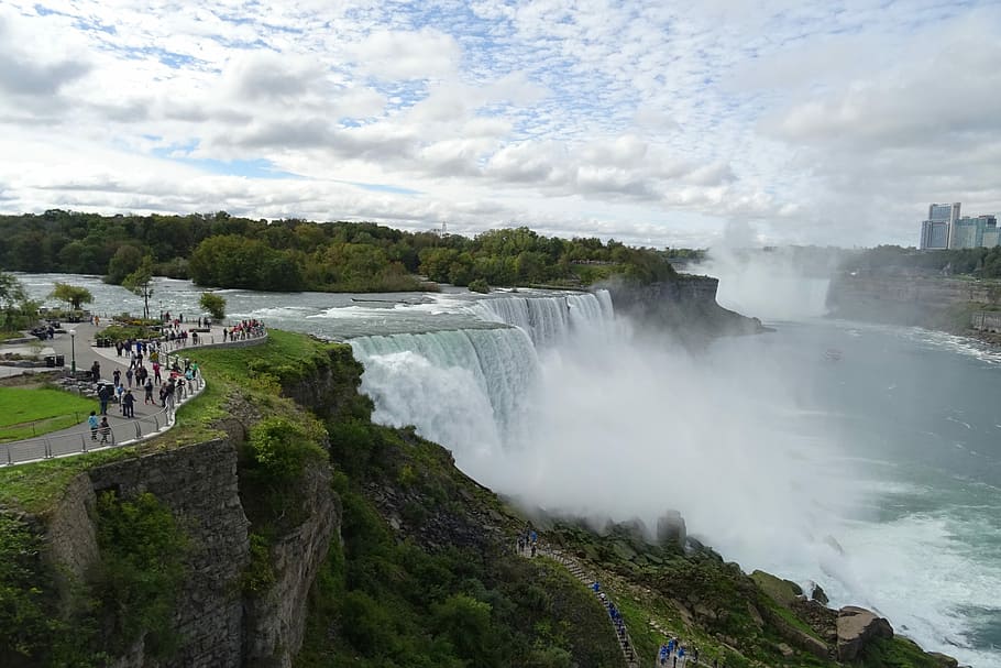 Niagara Falls, Waterfall, River, Niagara, nature, mist, scenic, HD wallpaper