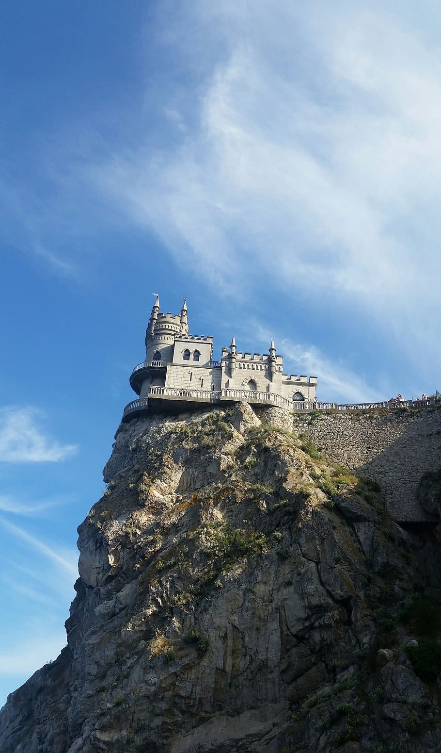 Crimea, Castle, Nature, summer, sky, landscape, history, low angle view HD wallpaper