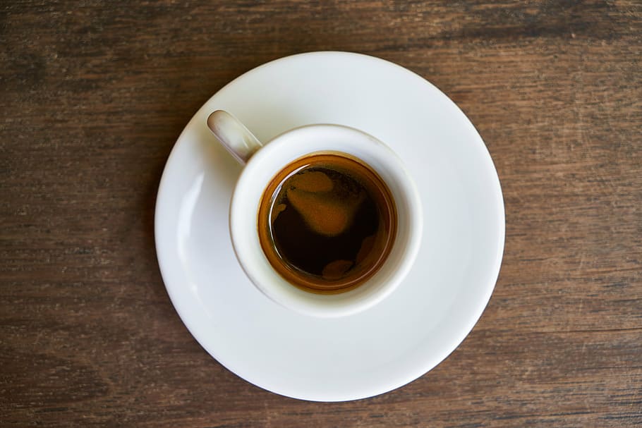 white ceramic coffee mug, cafe, table, beverage, cup, food HD wallpaper