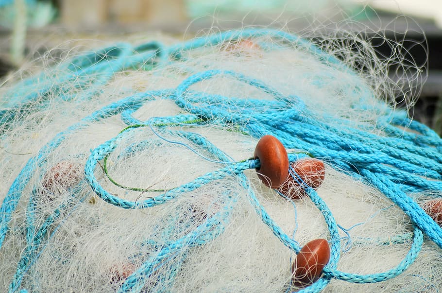 Fishing Nets, France, fisherman, sea, fishing port, marin, rope, HD wallpaper
