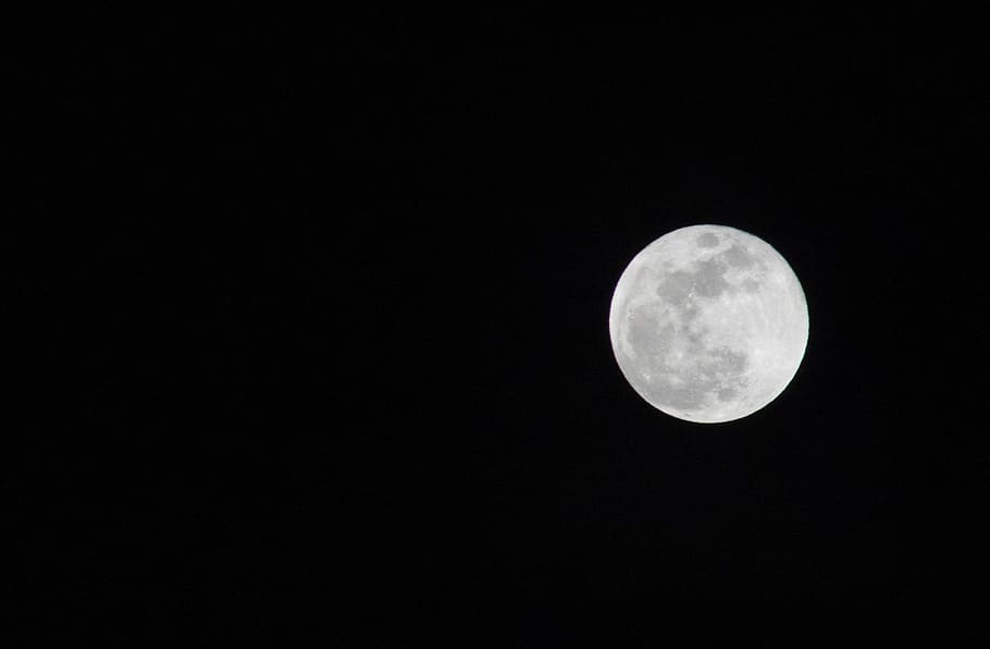 full moon during night, supermoon, dark, space, astronomy, sky HD wallpaper