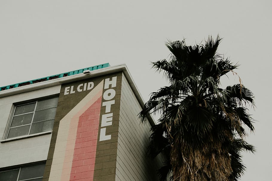 El Cid Hotel, worm's eye view of El Cid hotel during daytime HD wallpaper