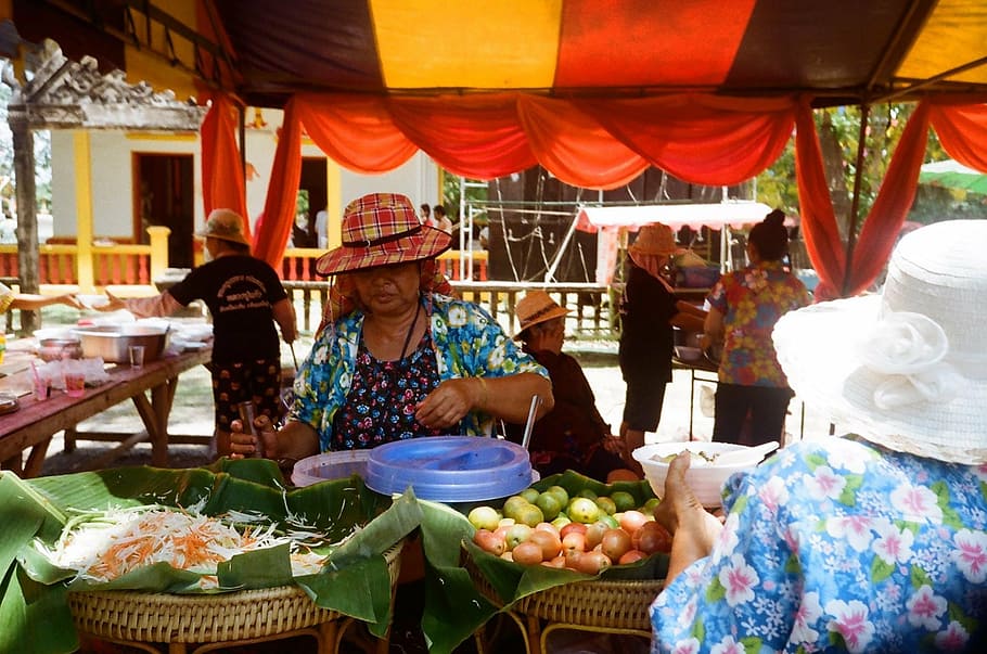 delicious, much, yet, market, people, selling, market Vendor HD wallpaper