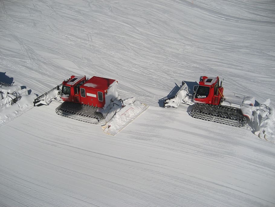 Snow Groomer, Ski Run, praeparierenpistenfahrzeug, preparation, HD wallpaper