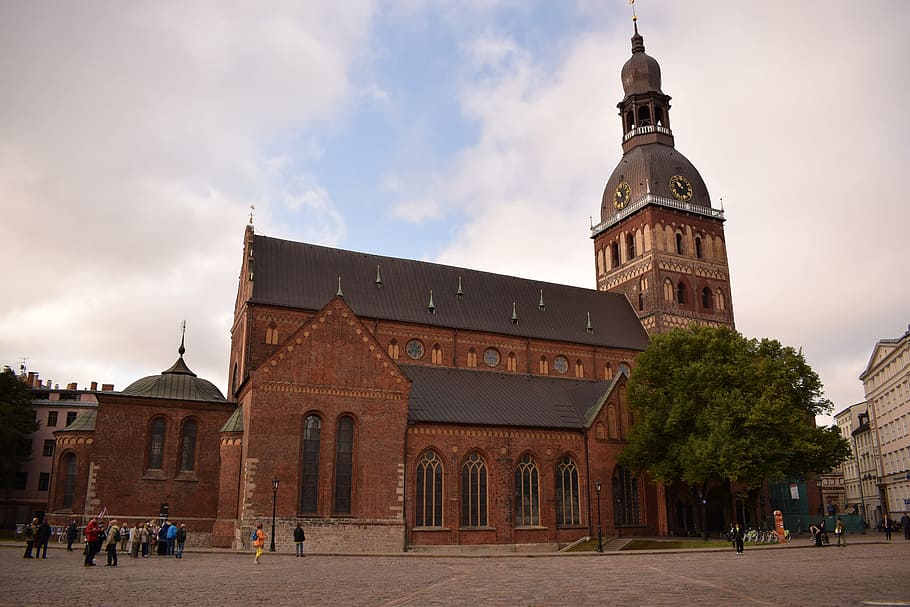 cathedral, square, riga, architecture, city, tourism, old, famous HD wallpaper