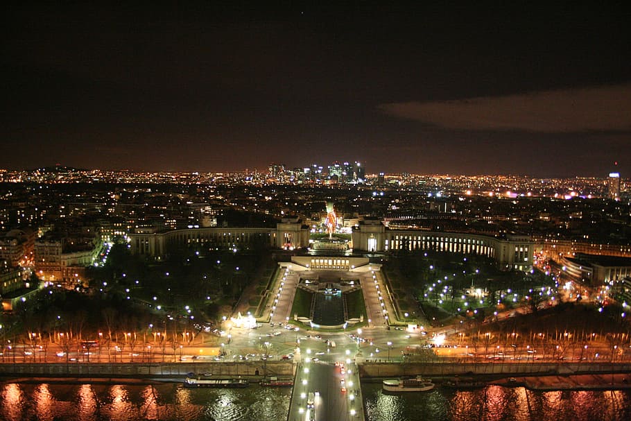 trocadero, paris, night, architecture, illuminated, built structure HD wallpaper
