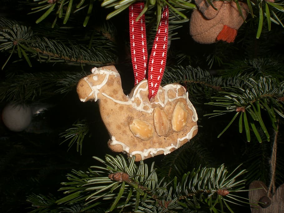 gingerbread, tannenzweig, camel, bake, christmas, tree, decoration HD wallpaper